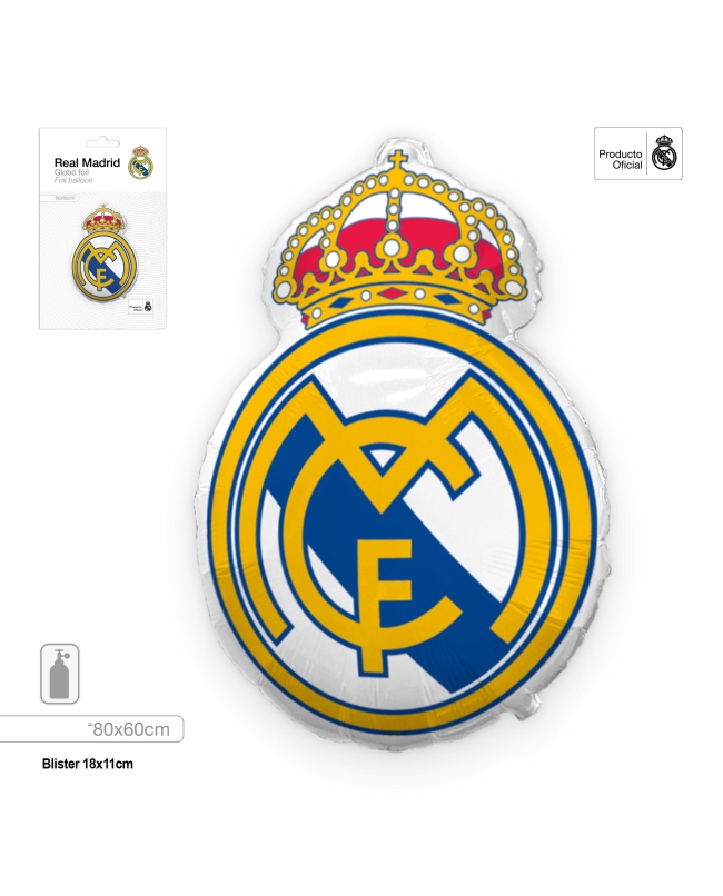 Globo Foil Real Madrid Escudo 80 X 60cm ***OFERTA DTO NO ACUMULABLE