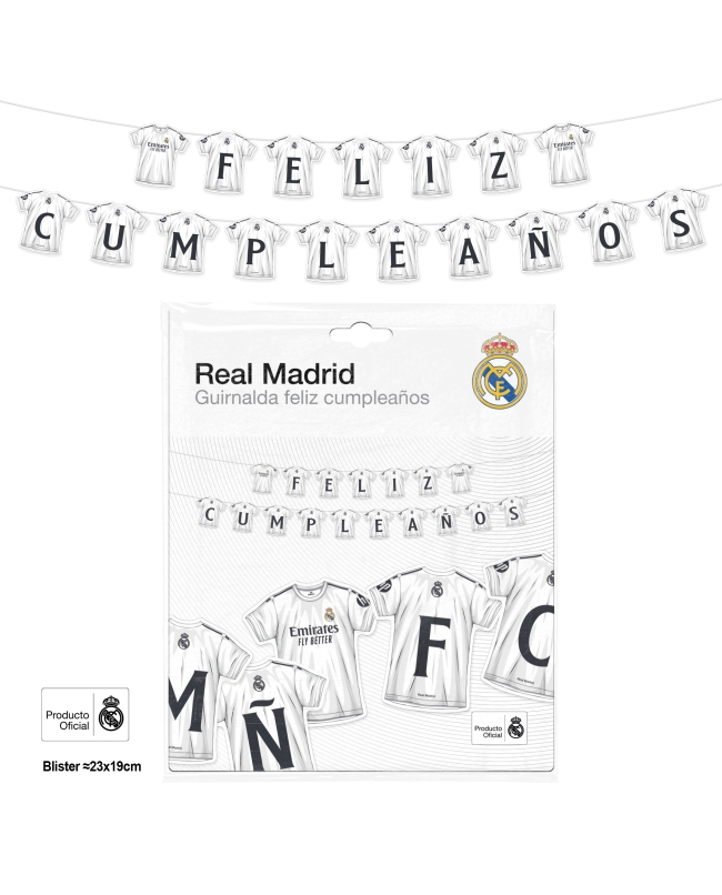 Guirnalda Real Madrid 17 Cam F.Cumpleaños ***OFERTA DTO NO ACUMULABLE