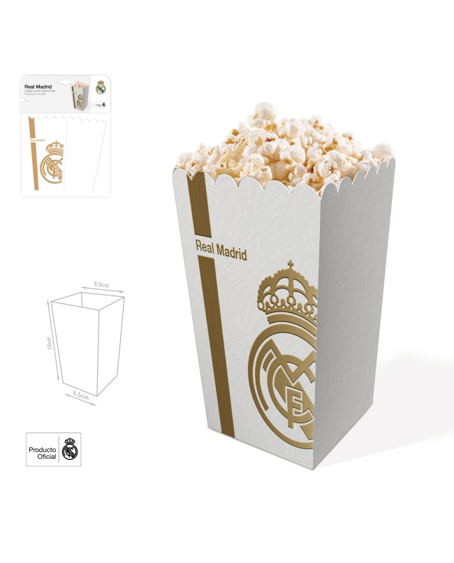 Cajas Palomitas Real Madrid Escudo Oro ***OFERTA DTO NO ACUMULABLE