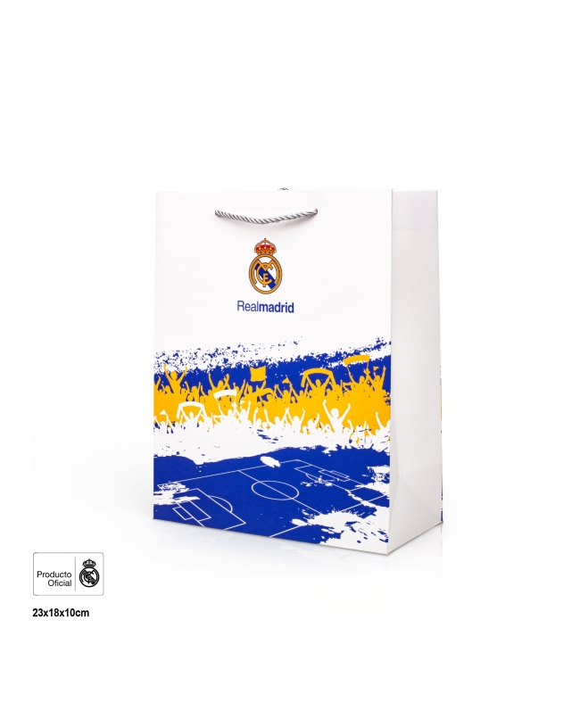 Bolsa Regalo Real Madrid Aficion 18 X 10 X 23cm Peqeña ***OFERTA DTO NO ACUMULABLE