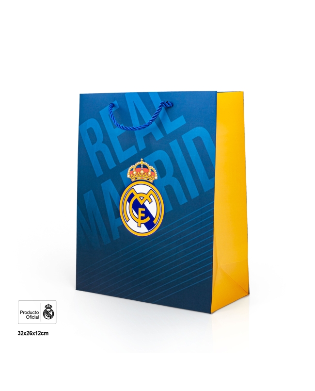 Bolsa Regalo Real Madrid Escudo 26 X 12 X 32 Mediana ***OFERTA DTO NO ACUMULABLE