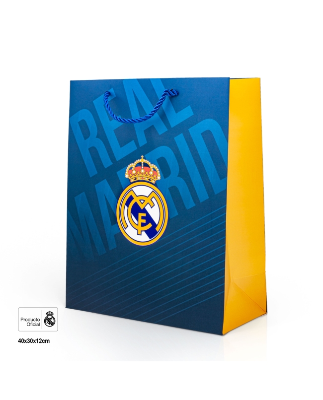 Bolsa Regalo Real Madrid Escudo 30 X 12 X 40 Grande ***OFERTA DTO NO ACUMULABLE