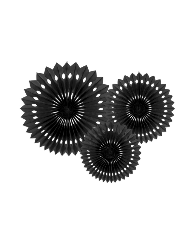 Decoracion Colgante Abanico Negro 20-30cm ***OFERTA DTO NO ACUMULABLE