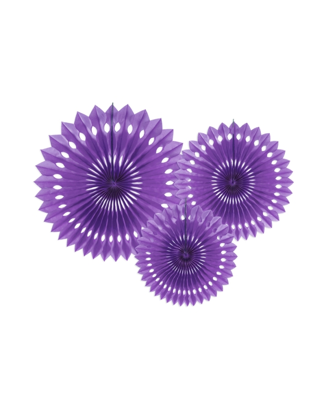 Decoracion Colgante Abanico Morado 20-30cm ***OFERTA DTO NO ACUMULABLE