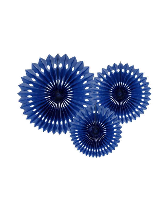 Decoracion Colgante Abanico Azul Marino 20-30cm ***OFERTA DTO NO ACUMULABLE