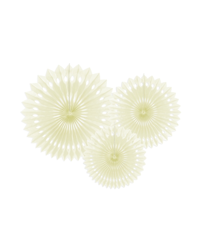 Decoracion Colgante Abanico Crema Claro 20-30cm ***OFERTA DTO NO ACUMULABLE