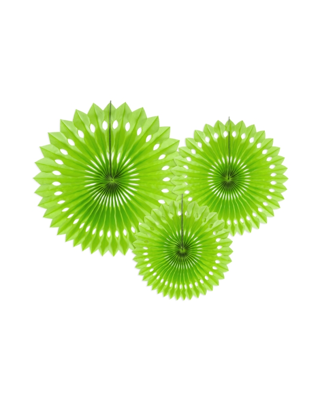 Decoracion Colgante Abanico Verde Manzana 20-30cm ***OFERTA DTO NO ACUMULABLE