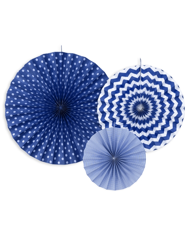 Decoracion Colgante Abanico Azul Marino ***OFERTA DTO NO ACUMULABLE