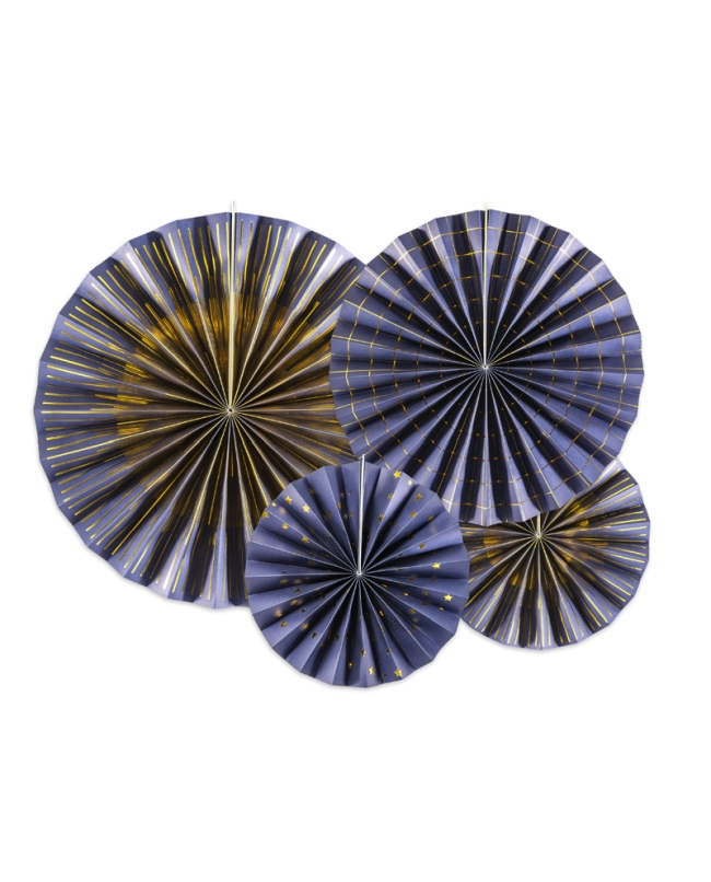 Decoracion Colgante Abanico Azul Marino ***OFERTA DTO NO ACUMULABLE