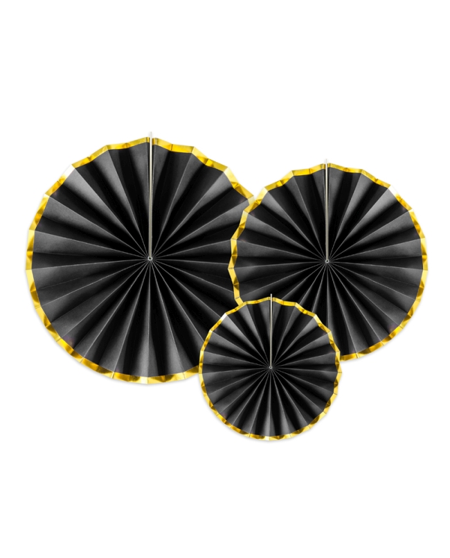 Decoracion Colgante Abanico Negro ***OFERTA DTO NO ACUMULABLE