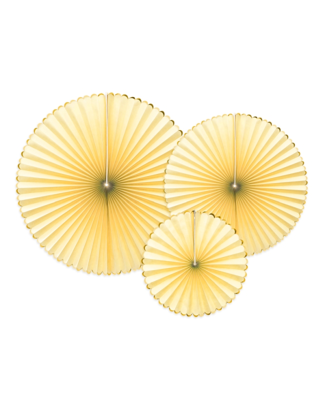 Decoracion Colgante Abanico Yummy Amarillo Claro 23/32/40cm ***OFERTA DTO NO ACUMULABLE