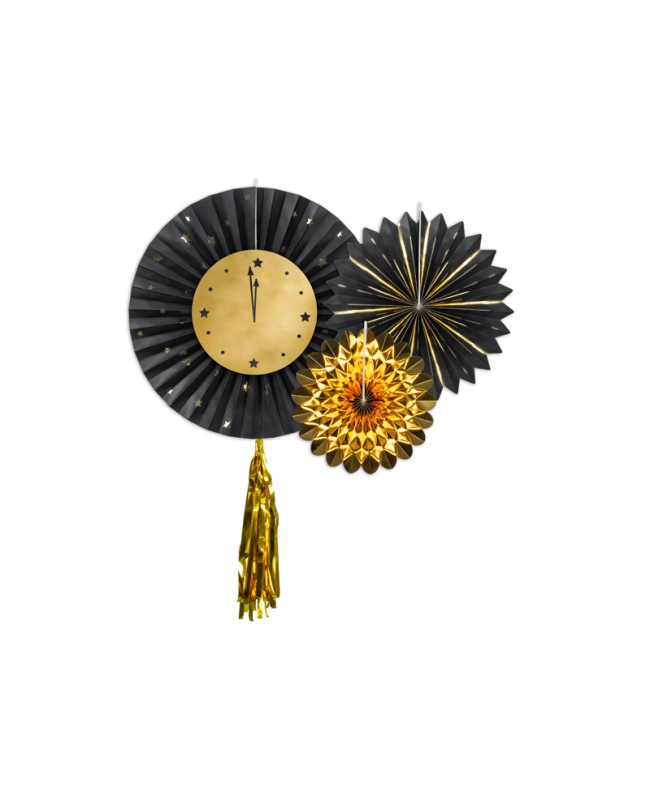 Decoracion Colgante Abanico Reloj 26-43cm ***OFERTA DTO NO ACUMULABLE