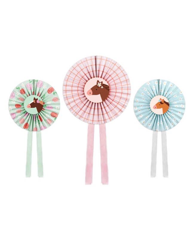 Decoracion Colgante Abanico Caballos 35cm ***OFERTA DTO NO ACUMULABLE