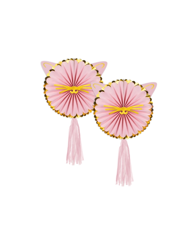Decoracion Colgante Abanico Gatito 26cm ***OFERTA DTO NO ACUMULABLE
