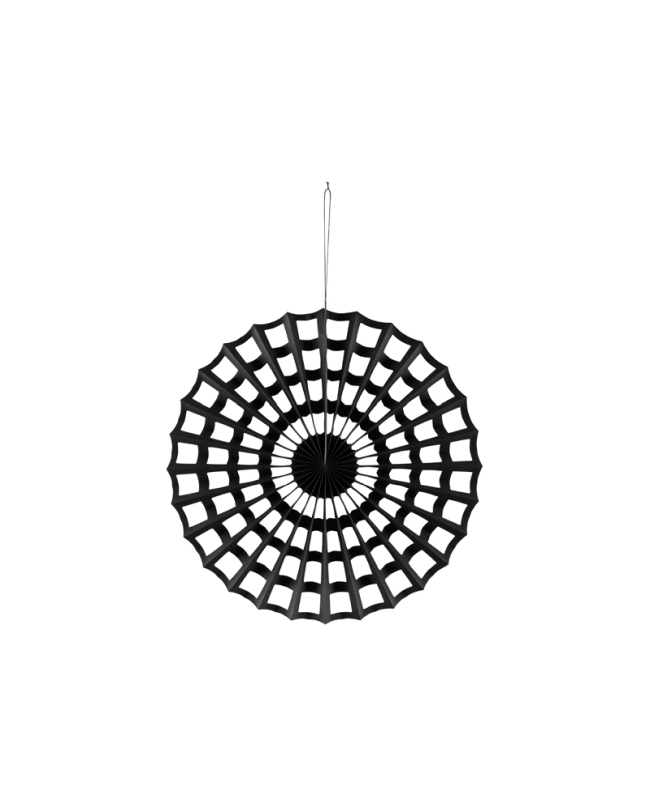 Decoracion Colgante Abanico Telaraña Negro 50cm ***OFERTA DTO NO ACUMULABLE