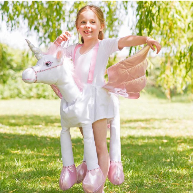 Disfraz Niño: Unicornio Blanco Y Rosa Con Tirantes***OFERTA DTO NO ACUMULABLE 