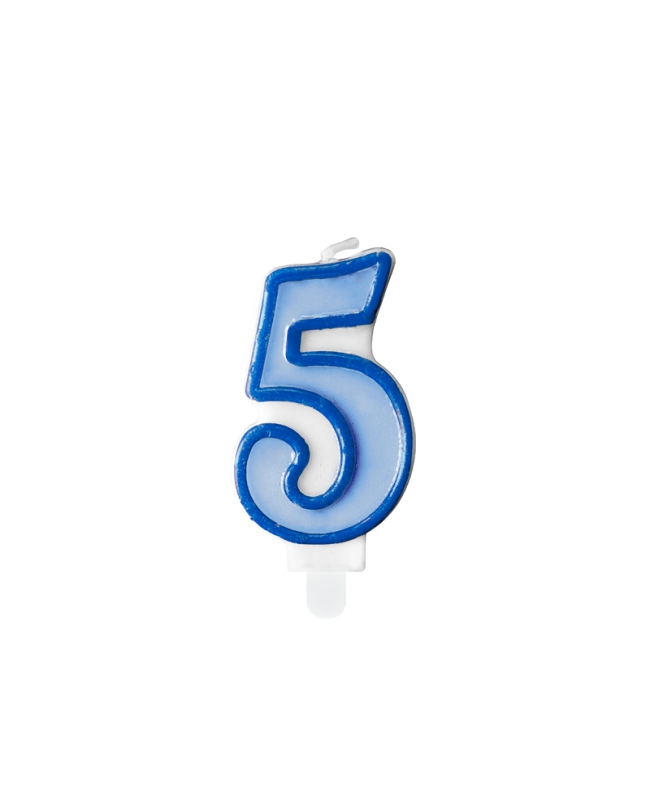 Vela Numero 5 Azul 7cm ***OFERTA DTO NO ACUMULABLE