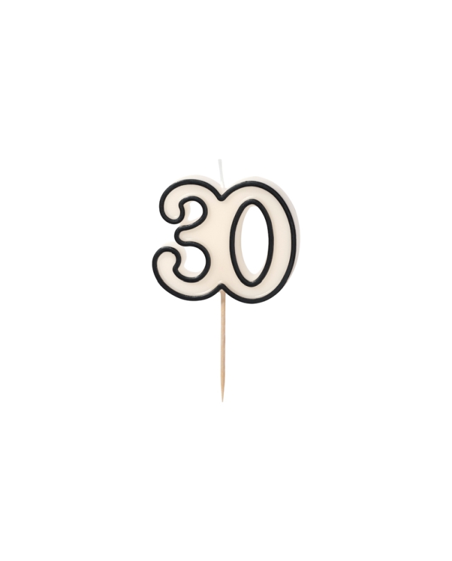 Vela Numero 30 Elegantes 5,5cm ***OFERTA DTO NO ACUMULABLE