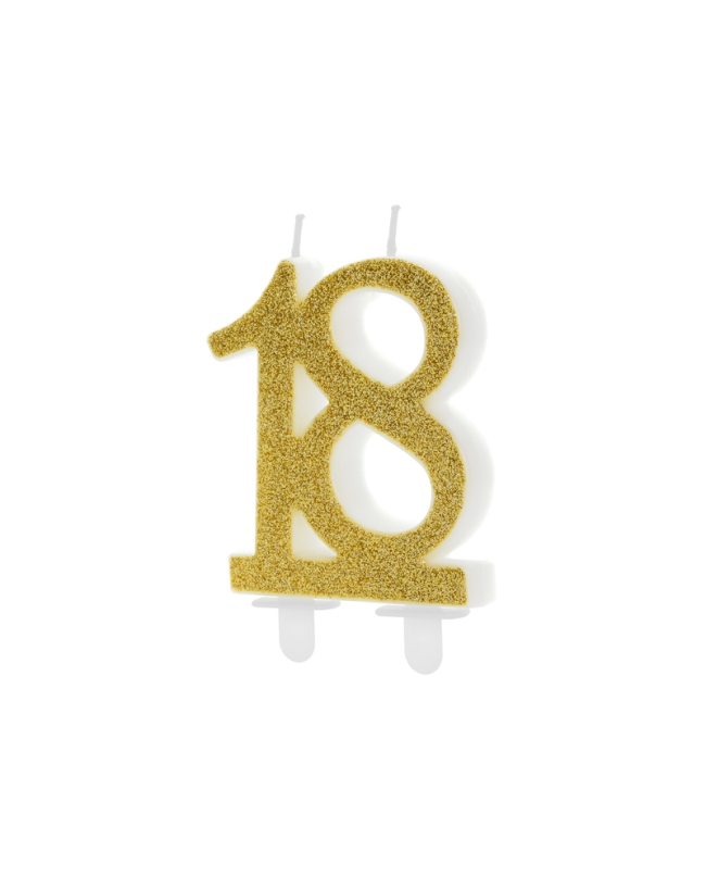 Vela Numero 18 Dorado 7,5cm ***OFERTA DTO NO ACUMULABLE