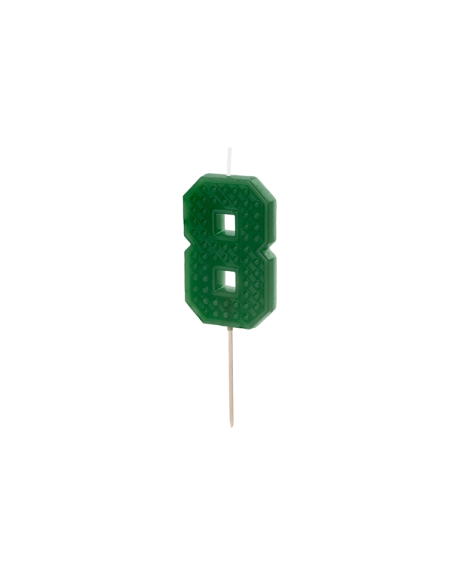 Vela Numero 8 Verde 6cm ***OFERTA DTO NO ACUMULABLE