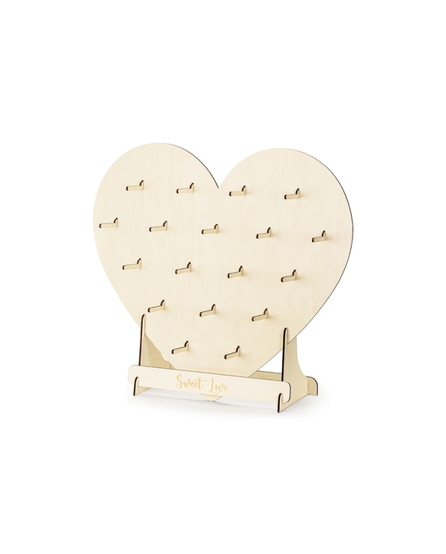 Soporte Donuts Corazon Madera 65X59cm ***OFERTA DTO NO ACUMULABLE