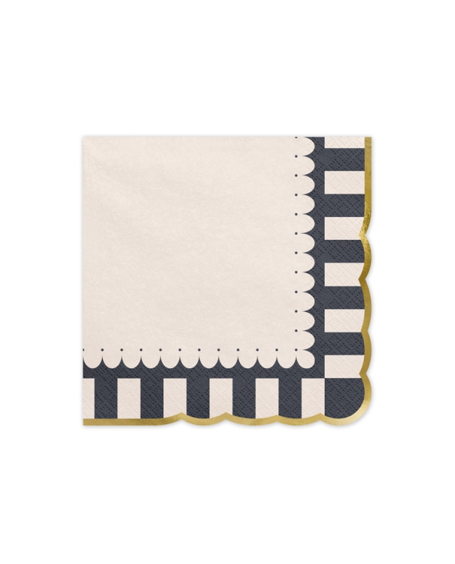 Servilletas 33x33cm Borde Oro ***OFERTA DTO NO ACUMULABLE