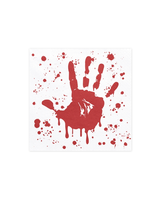 Servilletas 33x33cm Mano Sangrienta ***OFERTA DTO NO ACUMULABLE