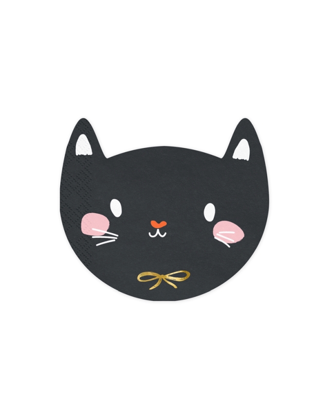 Servilletas Forma Gato 15X13cm ***OFERTA DTO NO ACUMULABLE