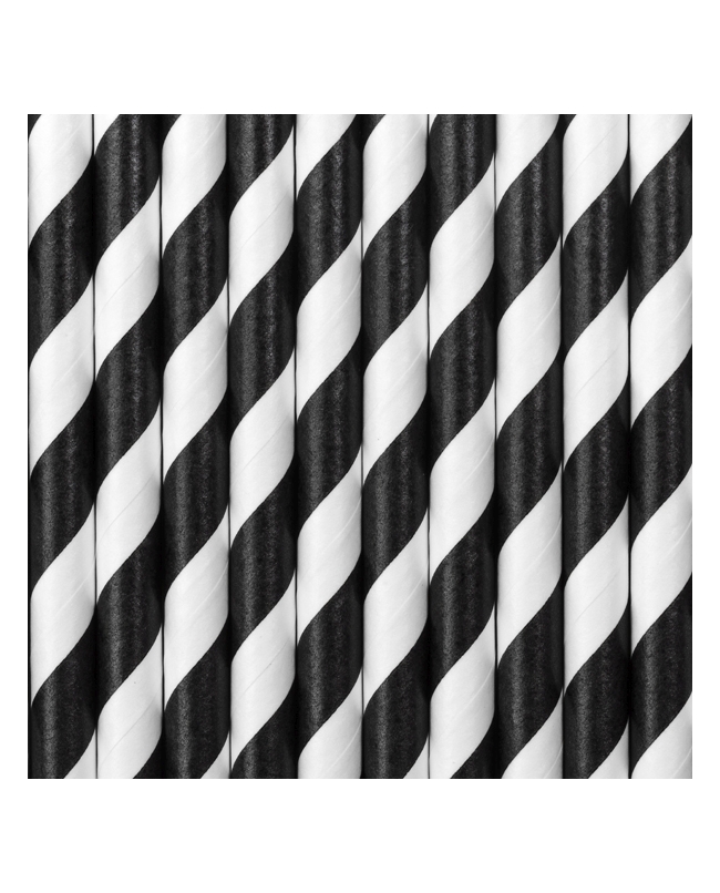 Pajitas Papel Negras 19.5cm ***OFERTA DTO NO ACUMULABLE