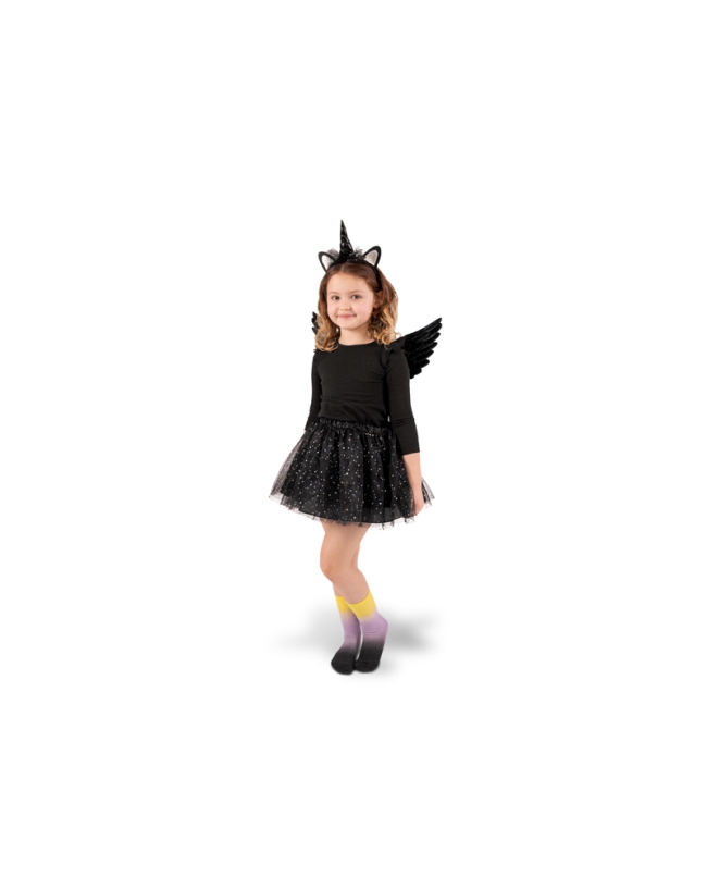 Disfraz Unicornio Negro Talla 116-128cm ***OFERTA DTO NO ACUMULABLE