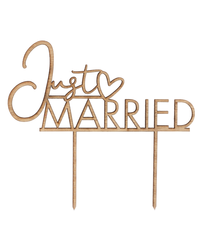 Adorno Pastel Just Married Madera ***OFERTA DTO NO ACUMULABLE