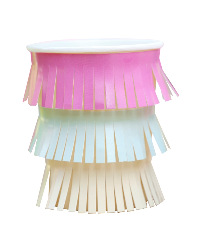 Cazas Papel Tasel Fringe Cups Con Topper Flores Multicolor ***OFERTA DTO NO ACUMULABLE