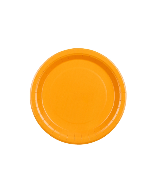 Platos 23cm Naranja Claro Papel ***OFERTA DTO NO ACUMULABLE