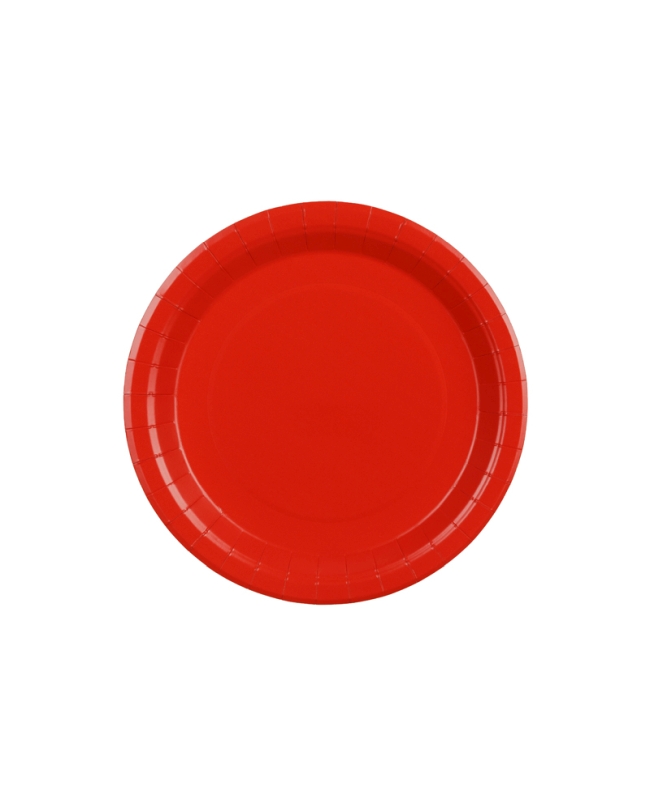 Platos 23cm Rojo Papel ***OFERTA DTO NO ACUMULABLE