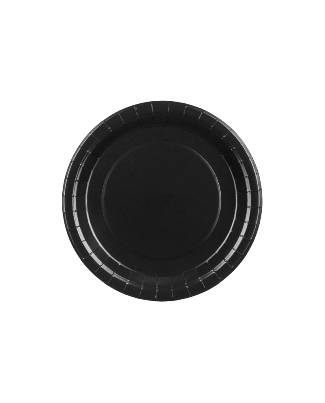 Platos 23cm Negros Papel ***OFERTA DTO NO ACUMULABLE