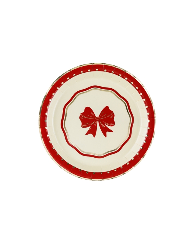 Platos 18cm Lazo Rojo ***OFERTA DTO NO ACUMULABLE