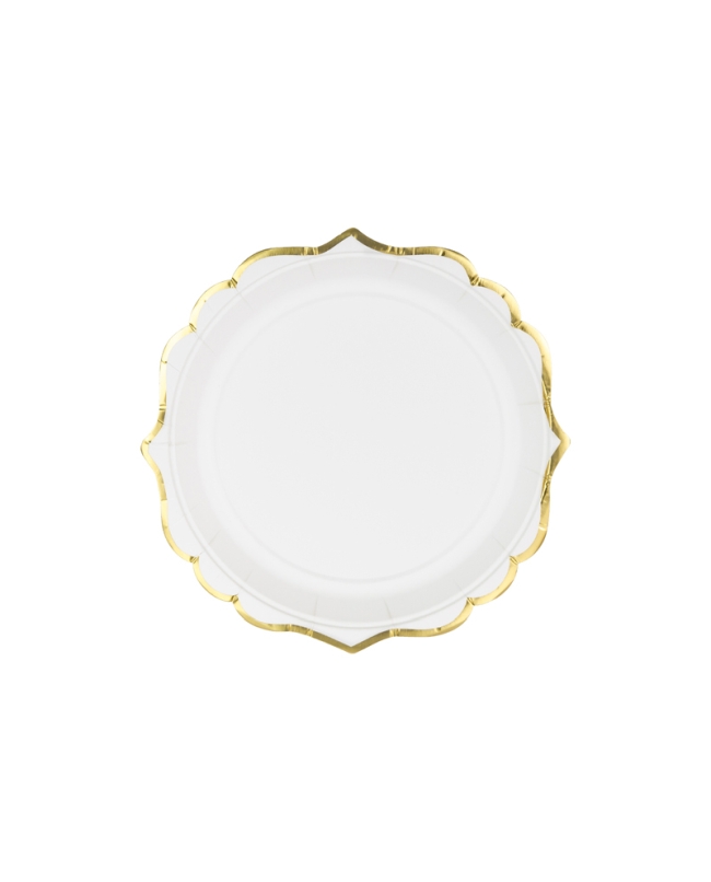 Platos 18,5cm Blanco Borde Oro ***OFERTA DTO NO ACUMULABLE