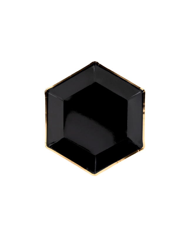 Platos 23cm Negro Celebracion ***OFERTA DTO NO ACUMULABLE
