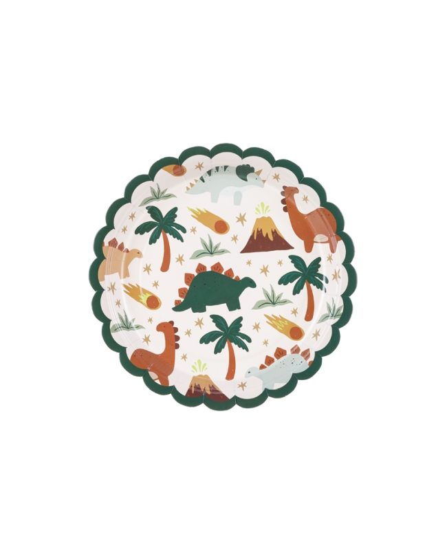Platos 18cm Dinosaurios Papel ***OFERTA DTO NO ACUMULABLE