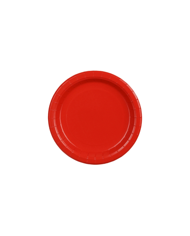 Platos 18cm Rojo Papel ***OFERTA DTO NO ACUMULABLE