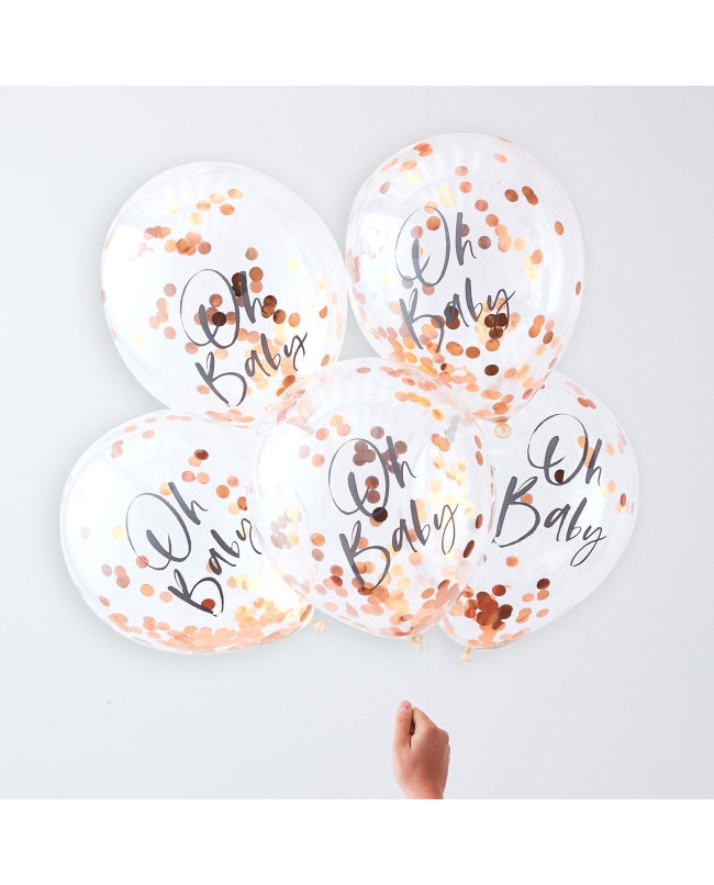 Globos Confetti Globos Oh Baby Rose Gold ***OFERTA DTO NO ACUMULABLE