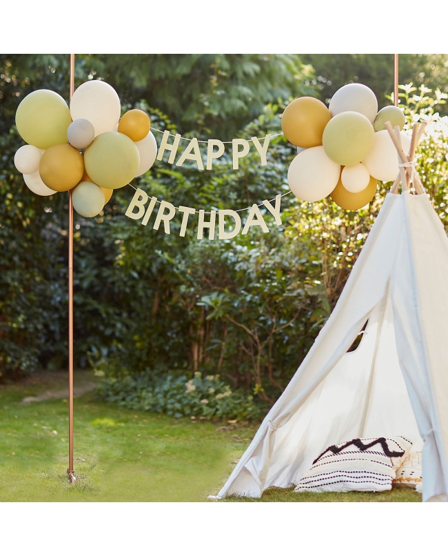 Guirnalda Happy Bday Con Globos Latex 2 X 1,5M ***OFERTA DTO NO ACUMULABLE