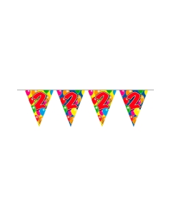 Banderin Globos Nº 2 Plastico 10m