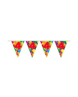 Banderin Globos Nº 4 Plastico 10m