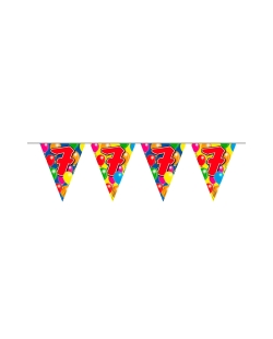 Banderin Globos Nº 7 Plastico 10m