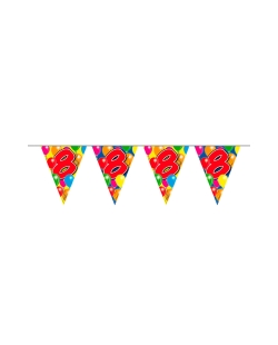 Banderin Globos Nº 8 Plastico 10m
