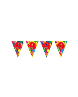 Banderin Globos Nº 9 Plastico 10m