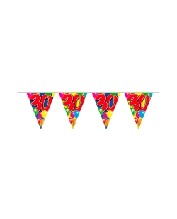 Banderin Globos Nº 30 Plastico 10m