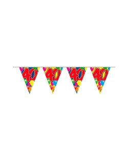 Banderin Globos Nº 40 Plastico 10m