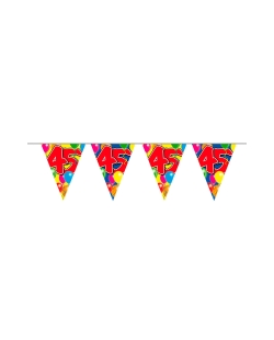 Banderin Globos Nº 45 Plastico 10m